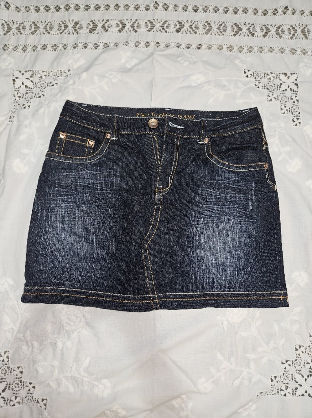Justice Dark Wash Denim Skort